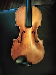 Antique Violin (German?) Strad copy for TLC 4/4.  It has a number of cracks on the top plate which appear to be well...