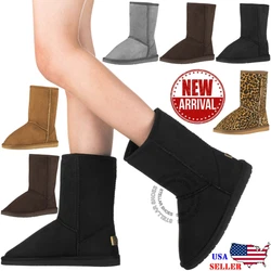 Material: 100% Vegan Suede / Vegan Fur. Classic winter boots to keep you warm and stylish during the chilly winter...