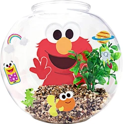 The provided fishbowl holds 1.2 gallons of water, and is made of strong and transparent plastic. Fish Not Included....
