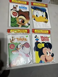 Lot of 4. Vintage Disney Character Puppet Books. Mickey,Tigger,Bambi,Donald Duck. From 1980.