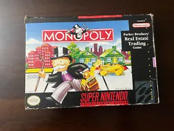 CIB SNES Monopoly (Super Nintendo Entertainment System, 1992).