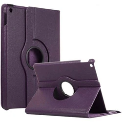 Leather Flip 360° Rotating Portfolio Case Cover for iPad Air 1/Air 2 PURPLE Leather Flip 360° Rotating Portfolio Case...