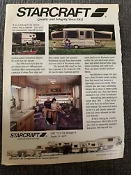 1988 Starcraft RV Ad Trailer Camper Fifth Wheel Pop Up.
