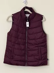 Gap Womens Small Plum Puffer Vest NWT. Water resistant fabric. 100% Recycled Polyester FillNew with tags. Stored in a...