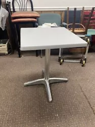 Great Value! Brushed Silver Square Tables (including Base) for Sale! Numbers of tables available: 10. Type: Spider /...
