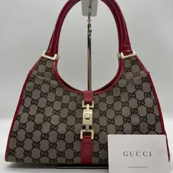 GUCCI Gucci One Shoulder Bag Handbag GG Pattern Jackie. Gusset 8cm. ●Accessories.