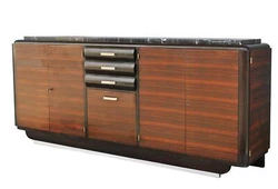Bahut enfilade en macassar dun format particulièrement imposant. Datant des années 1930 de style Art déco de...
