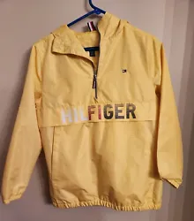 Vintage Tommy Hilfiger Windbreaker Jacket Size Medium. (12/14) Yellow.