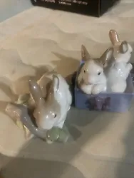 Lladro Rabbit Eating 1971-98 AND One More. No defects