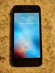Apple iPhone 5 - 16GB - Black & Grey   Iphone 5 works and turns on but needs reset. Phone is used and has ware as seen...