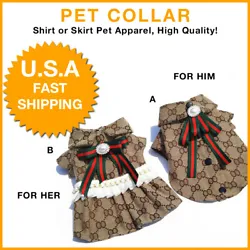 Fashion Shirt & Skirt Dog Apparel Pet Clothes. Choose between two options, a shirt or skirt option. XS | 18 cm Length |...