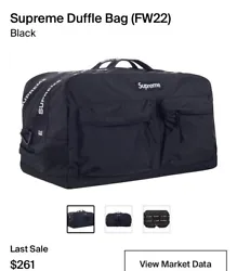Supreme 22FW Duffle Bag Black.