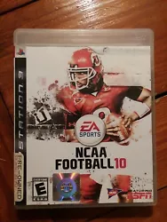 NCAA Football 10 (Sony PlayStation 3) - 2009 - Read Description. Case has stickers on it and is in acceptable...