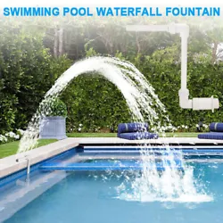 Pool Waterfall Fountain For The Swimming Pool. The pool fountain has a ball joint and adjustable spray head that can...