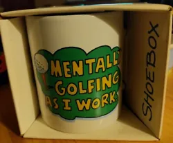 Hallmark Shoebox Mug Vintage Golf Ball Funny Coffee Tea Work . Condition is New. Shipped with USPS Priority Mail. New...