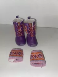 American Girl Boots Winter Snow Purple. With leg warmersBest offer excepted Free shipping First class mail T1
