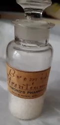 Original Vintage or Antique Druggist Apothecary Bottle 