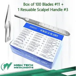 The disposable scalpel blades are sterilized by gamma radiation. Sterile scalpel blades are individually wrapped in...