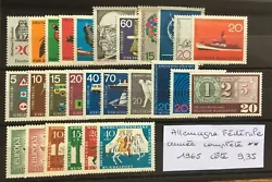 Timbres Allemagne Fédérale 1965 NEUF ** ANNEE COMPLETE MNH.