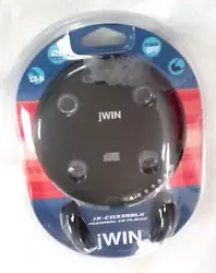 JWIN JX-CD335BLK Personal CD Player & Headphones. New & Factory Sealed.