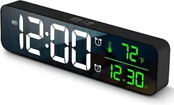 【Large LED Display】The digital clock has a large screen display, the numbers are bright, and it is very easy to...