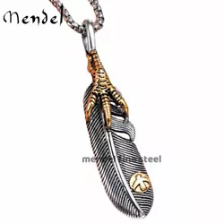 Pendant Necklace. Pendant & Necklace. ◈ Pendant With Stone. Shape : Feather. Material : Feather. ◈ Hip Hop & Movies...