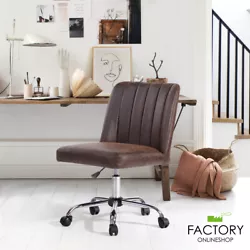 Stylish armless design complete your working area. Classic PU Leather / High quality fabric upholstered. 5 style...