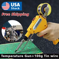 60W Auto Electric Soldering Iron Gun With FLUX 2% 1.0mm Solder Wire Tin wire Rework Station Tools Kit. When the...