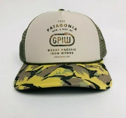 Style #: 38059. COLOR: Tan, Green, Yellow, Black (camo brim). Foam Feel Organic Cotton Crown. (Crown): 100% Organic...