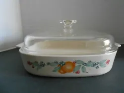 Dish marked CorningWare, A-10-B USA. This is a beautiful find - it is very clean. Noticed it as I.