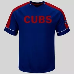 This Chicago Cubs V-neck jersey features a vibrantly colored Cubs Full Chest Fully Embroidered (Premium Stitched) logo....