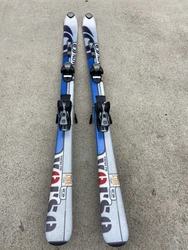 Skis with bindings for women. Length 150 cm, Salomon.NOT for the recent models of ski boots (2018+). Three- four years...