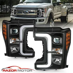 Fits:  2017 - 2019 FORD F250 F350 F450 F550 SUPERDUTY XL / XLT  (FIT Models With Factory Halogen Type Headlights ONLY).