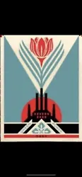 Shepard Fairey OBEY Giant Green Power Factory S/# LE 350 Poster Screen Print Art.