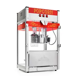 Makes a great gift for movie buffs. Includes: Olde Midway Popcorn Machine with 12 oz Kettle. Warming deck & kernel...