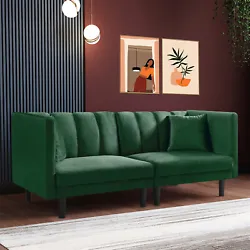 Why Choose Our Velvet Futon Couch Bed. Futon couch can be converted into a bed with ease in a few seconds. Sofa Size...