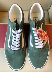 Vans Old Skool Color Theory Duck Green Suede Shoes 7.5 M 9 W.