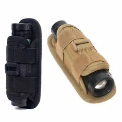 360° Rotation Tactical Flashlight Pouch Molle Flashlight Holster Torch Case for Belt Portable Torch Cover Holder...