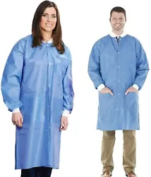 Disposable Knee-Length Lab Coats. Disposable Knee-Length Lab Coats snap fronts, one hip pocket and knit collars. Better...
