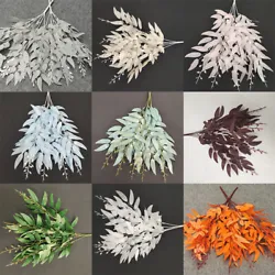 1 bunch simulated willow leaves. Material:Silk,Plastic. However we will try our best to reply in 24hours! We work very...