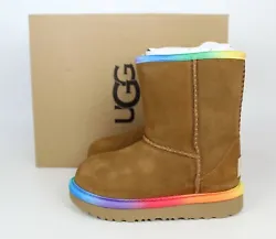 NEW UGG Rainbow Genuine Shearling Lined Boot (Toddler). - Genuine shearling lining. - Suede upper, genuine shearling...