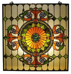 This Victorian window panel to bring color and interest to any room. Expertly hand-crafted with top quality materials...