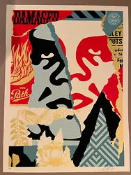 2018 Shepard Fairey DAMAGED ICON S/N Art Screen Print Poster Obey Giant AP. Brand new; excellent condition. No...