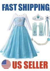 Includes matching tiara (light assembly), wand, braid and set of gloves. Gentle wash, tumble dry low.