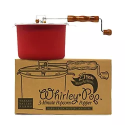 PERFECT POPCORN IN 3 MINUTES: The Original Aluminum Whirley Pop Stovepop Popcorn Popper takes the guesswork out of...