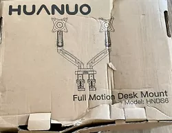  HUANUO HNDS6 Dual Monitor Stand Full Motion Desk Mount.