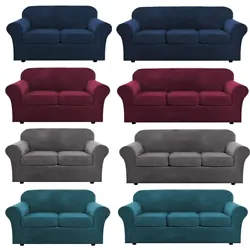 Made of ultra-soft and gentle velvet plush fabric, luxurious, thick and comfortable, our individual sofa slipcover...