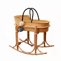The baby bassinet features a charming and elegant design. Its sturdy yet lightweight construction allows for easy...