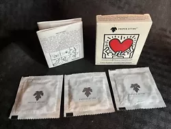 A great find for the Keith Haring Collector. Box Contains 3 Sheer Premium Lubricated Latex Proper Attire Condoms and...