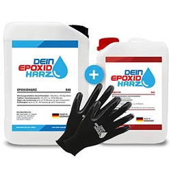 Resine epoxy transparente 10,2 kg | Qualité professionnelle limpide et à faible odeur | Résine coulée pour bois +...